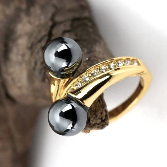 🛍️Gulami Black Bridal Wedding Eternity ring Size 7 - Picture 1 of 2